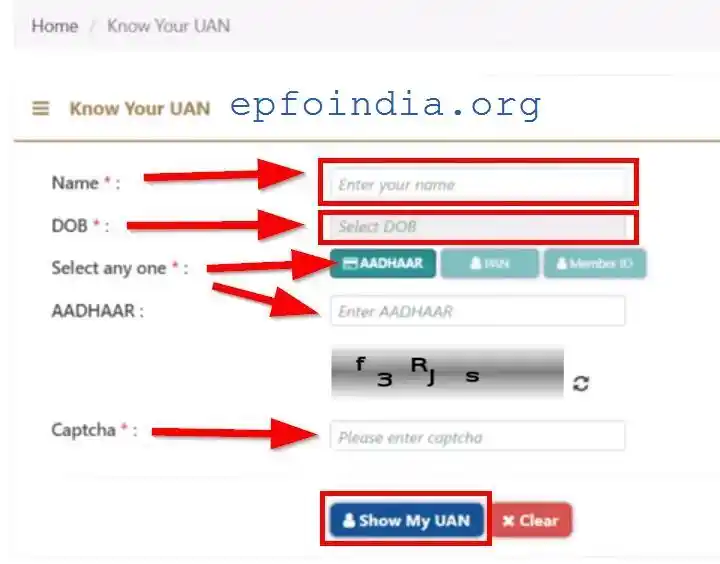 Find EPFO UAN Number Online